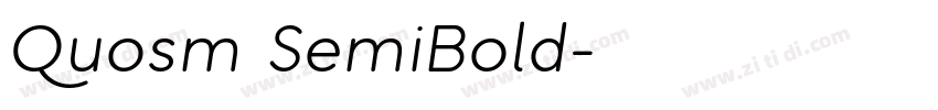 Quosm SemiBold字体转换